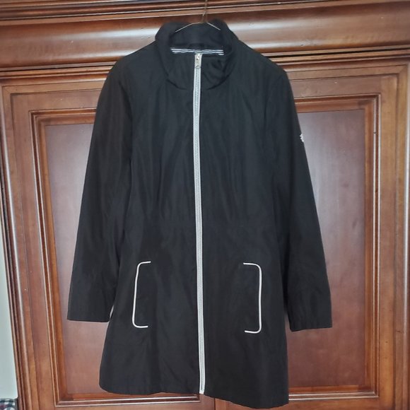Jessica Simpson Trench Jacket in Black - Picture 1 of 6